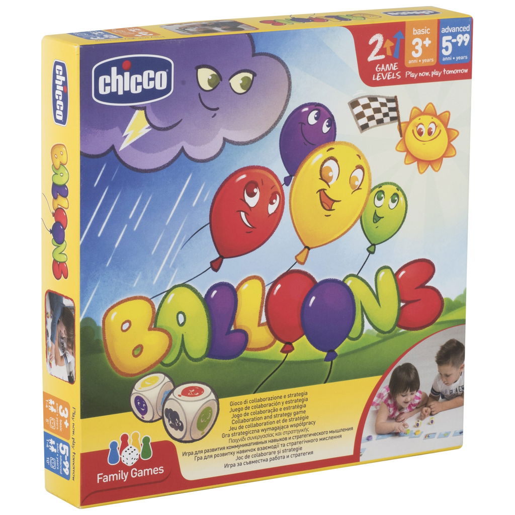 Chicco Balloons - Gioco Da Tavolo Cooperativo Per Bambini, Percorso A Palloncini, 2 Livelli Di Gioco, 5-15 Minuti