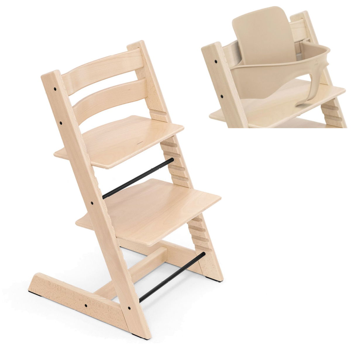 STOKKE Tripp Trapp Hochstuhl inkl. Baby Set&sup2; natur im 4mybaby.ch Online-Shop f&uuml;r Babyartikel