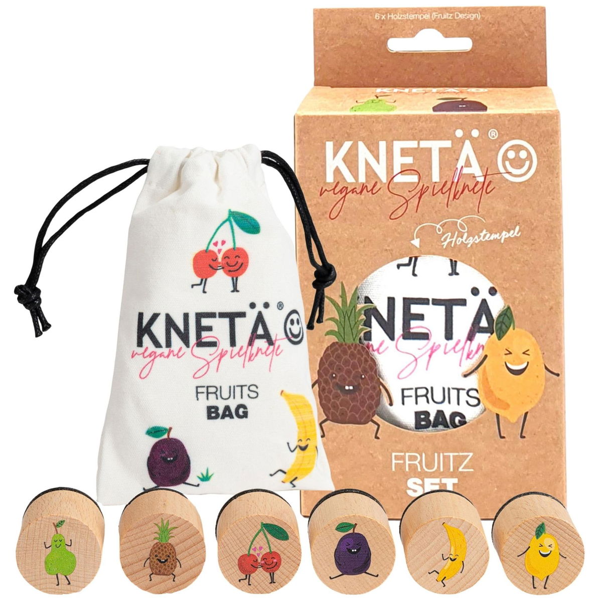 Product Image for KNETÄ Holzstempel Set Modell Fruits