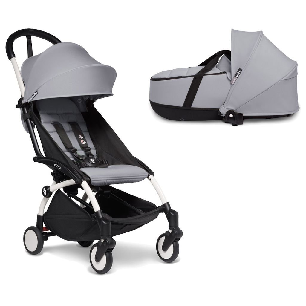 BABYZEN YOYO² 6+ white mit Liegewanne stone im 4mybaby.ch Online-Shop für Babyartikel