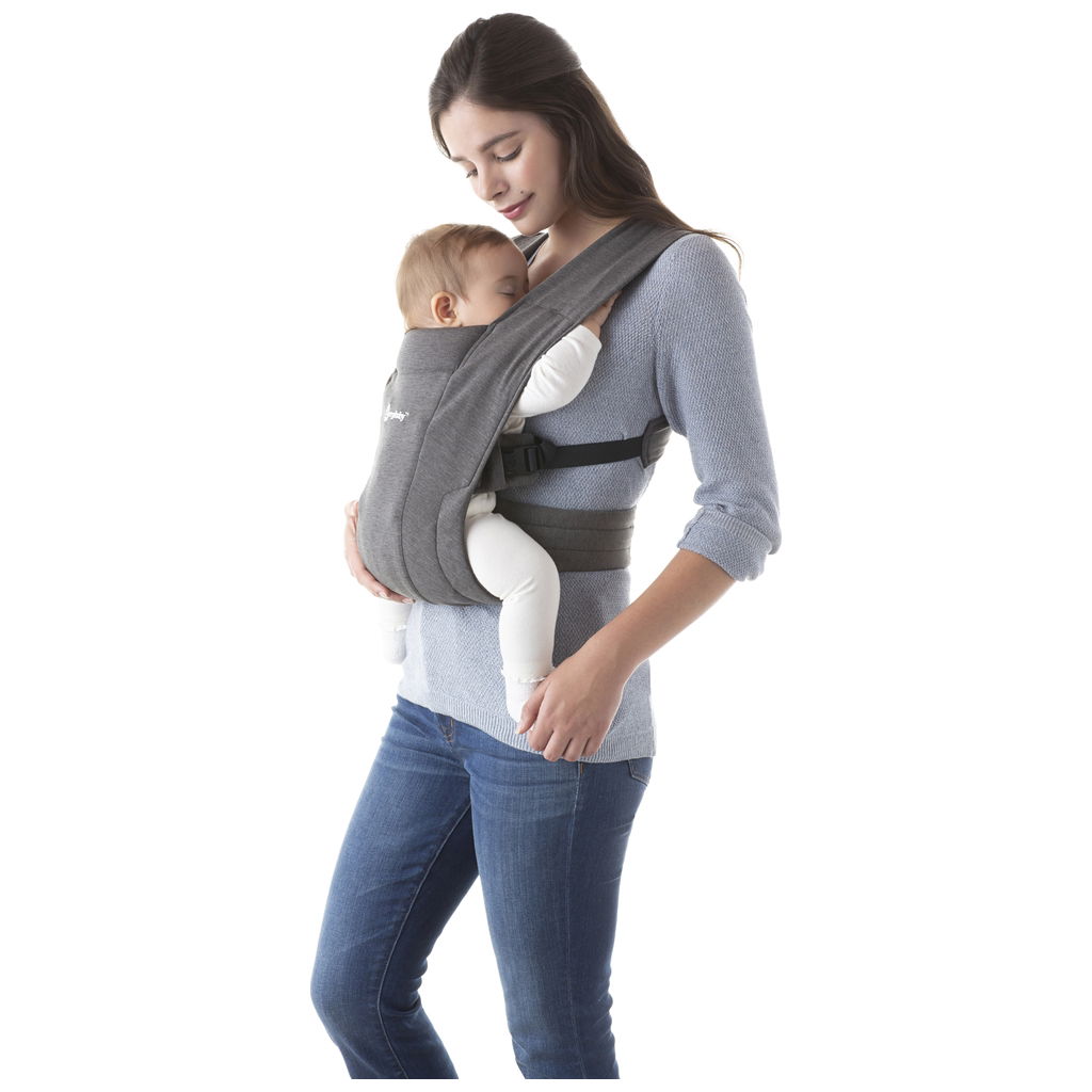 ergobaby Embrace Neugeborenentrage heather grey im 4mybaby.ch Online-Shop für Babyartikel