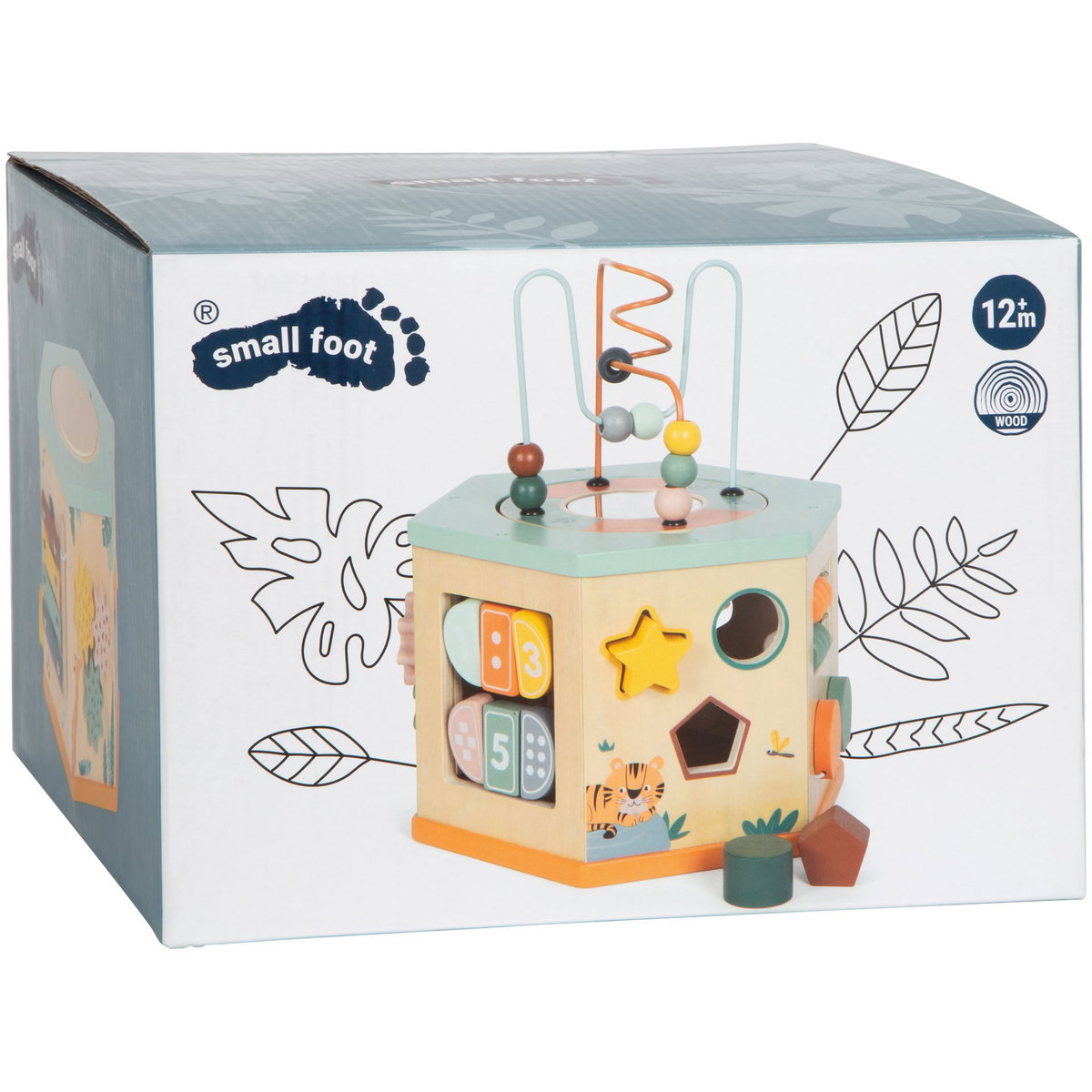 Cube d'Activités Polyvalent en Bois 8 en 1 Jouets Centre Éducatif Labyrinthe de Perles Jouet d'Éveil pour Enfants Cadeaux No.1