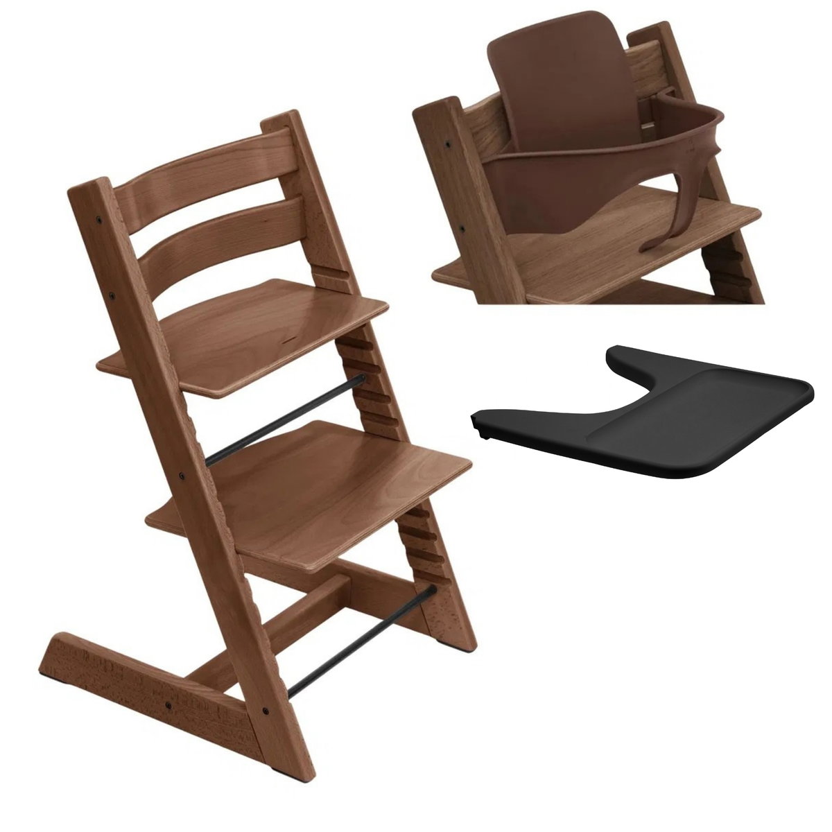 Product Image for STOKKE Tripp Trapp seggiolone con Baby Set2 e Tray V2 warm brown Legno