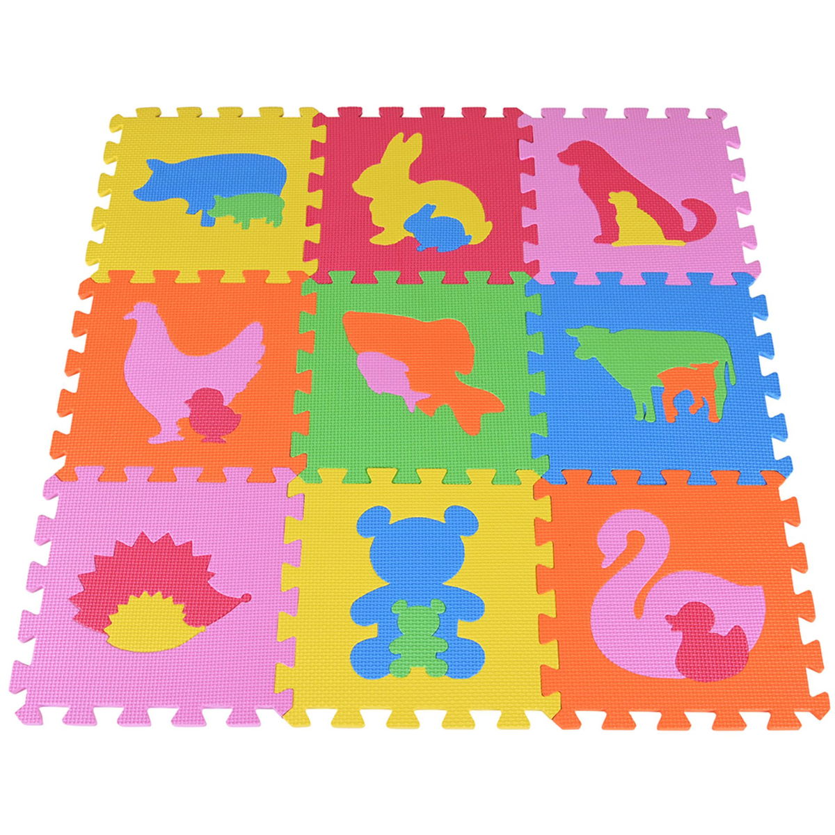 Napfox Reversible Baby Play Mat - Extra Large 6.56x4.27ft Waterproof Foam Floor Mat With Alphabet Design