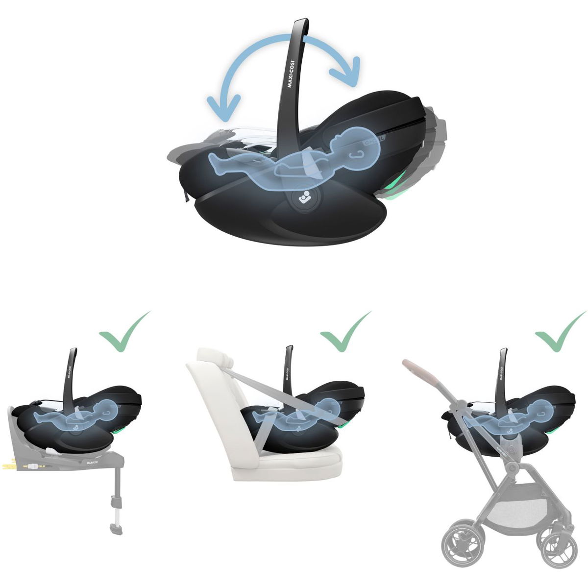 Maxi Cosi Pebble Babyzen Yoyo Cybex Cloud Z Infant Car Poussette