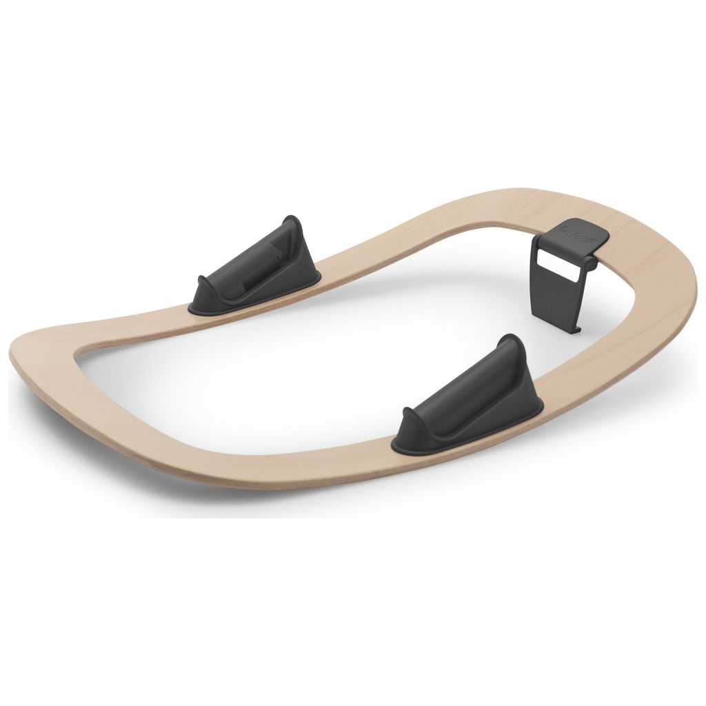 Ovaler Sitzverkleinerer aus Holz mit schwarzen Kunststofftei