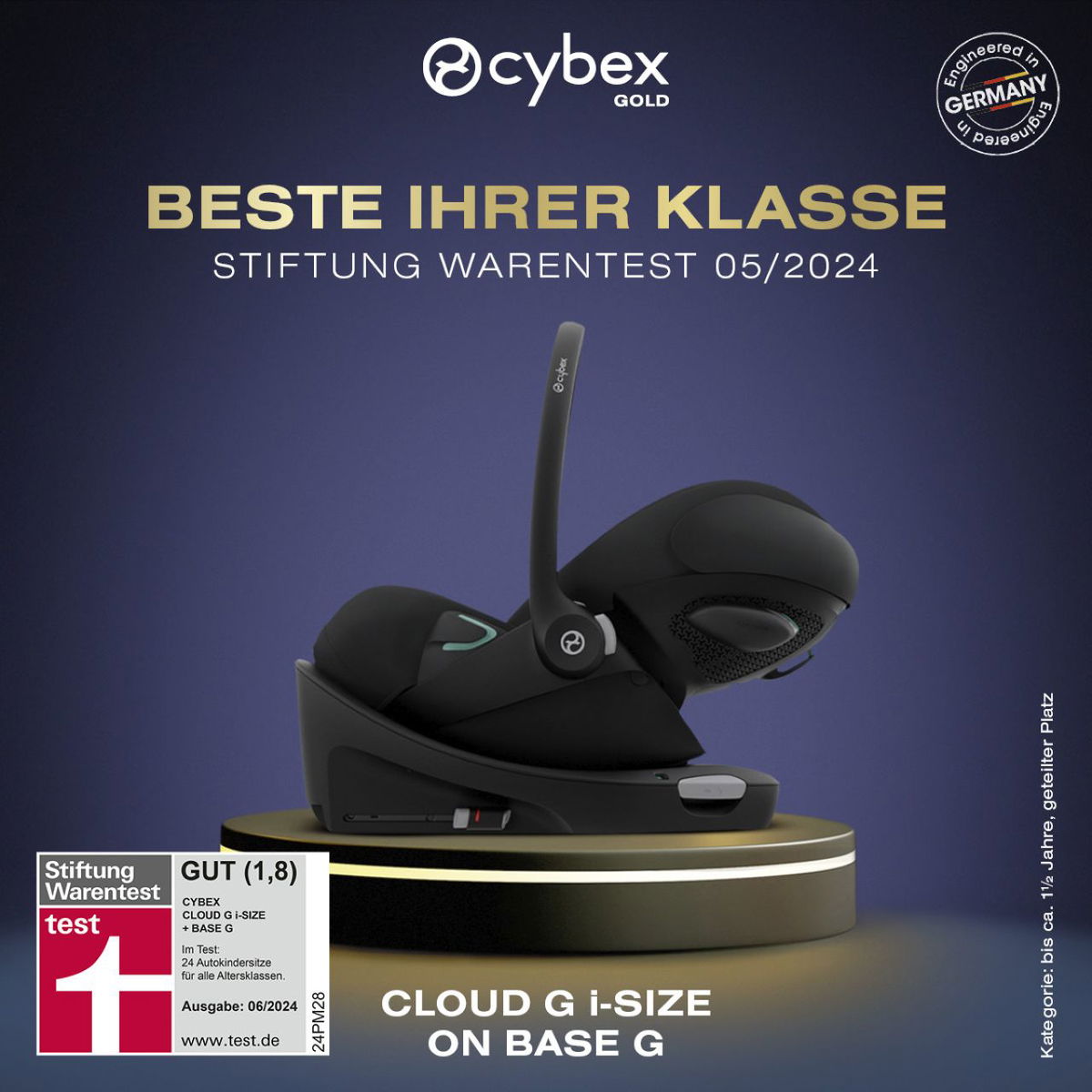 CYBEX Cloud G i size with base moon black black