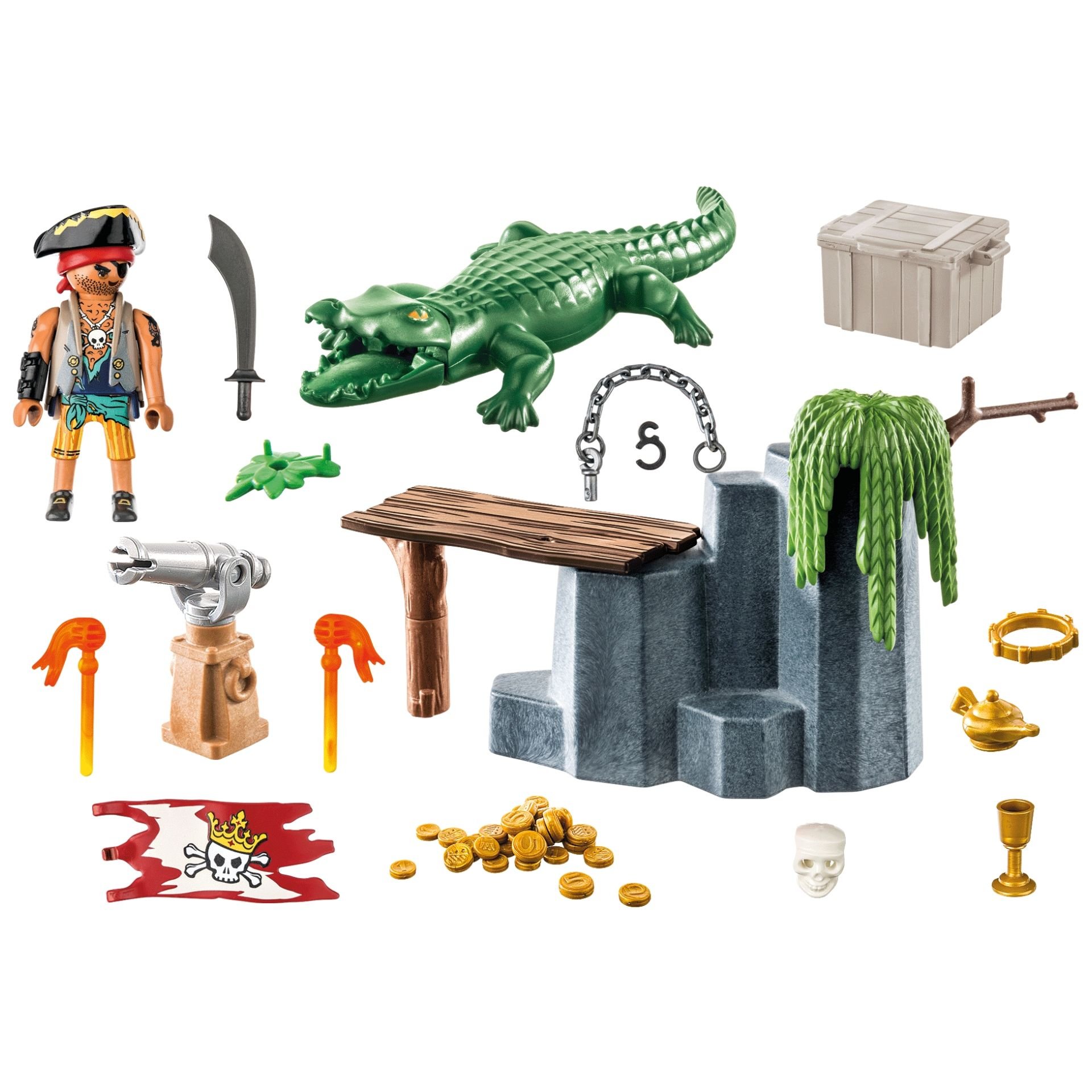 71473 - Playmobil Pirates - Pirate avec alligator - Neuf Scellé