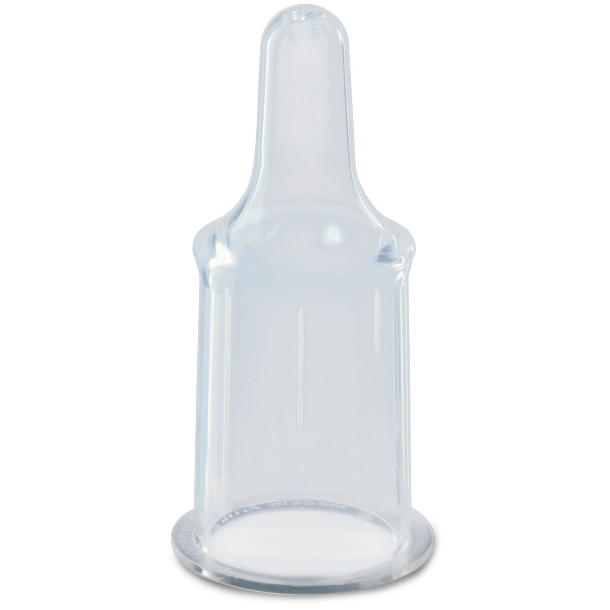 Ein transparenter Silikon-Ersatzsauger f&uuml;r Babyflaschen