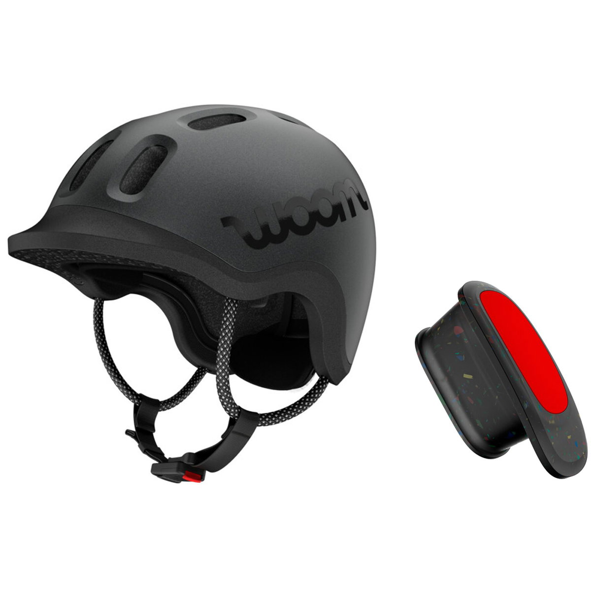 Product Image for woom Casque pour enfants READY avec éclairage intégré charcoal metallic