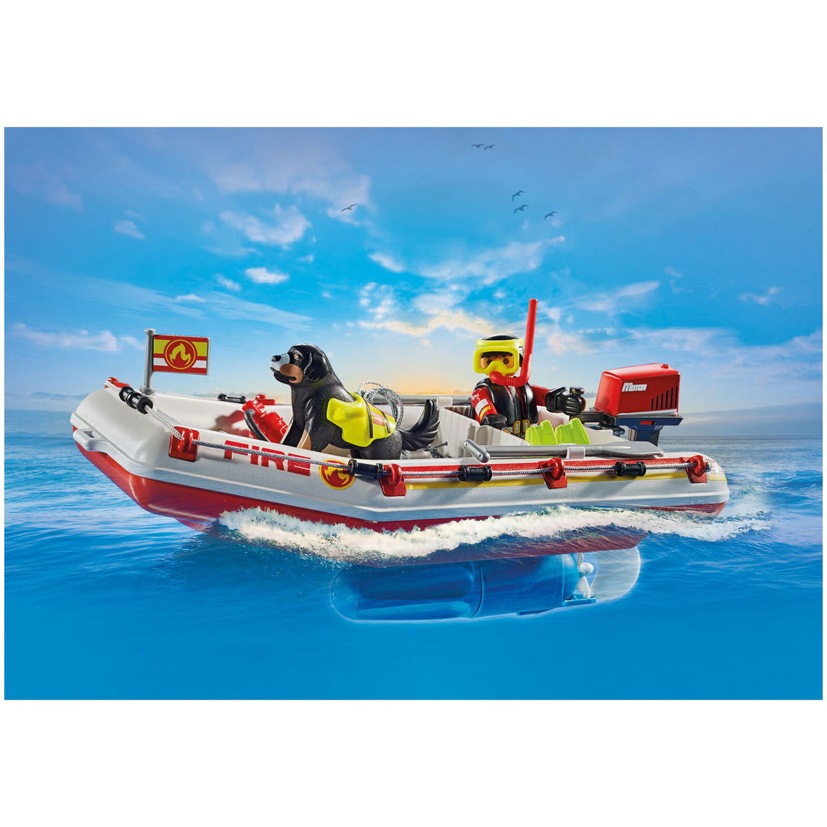 PLAYMOBIL Action Heroes 71464 Fireboat with Aqua Scooter 4mybaby