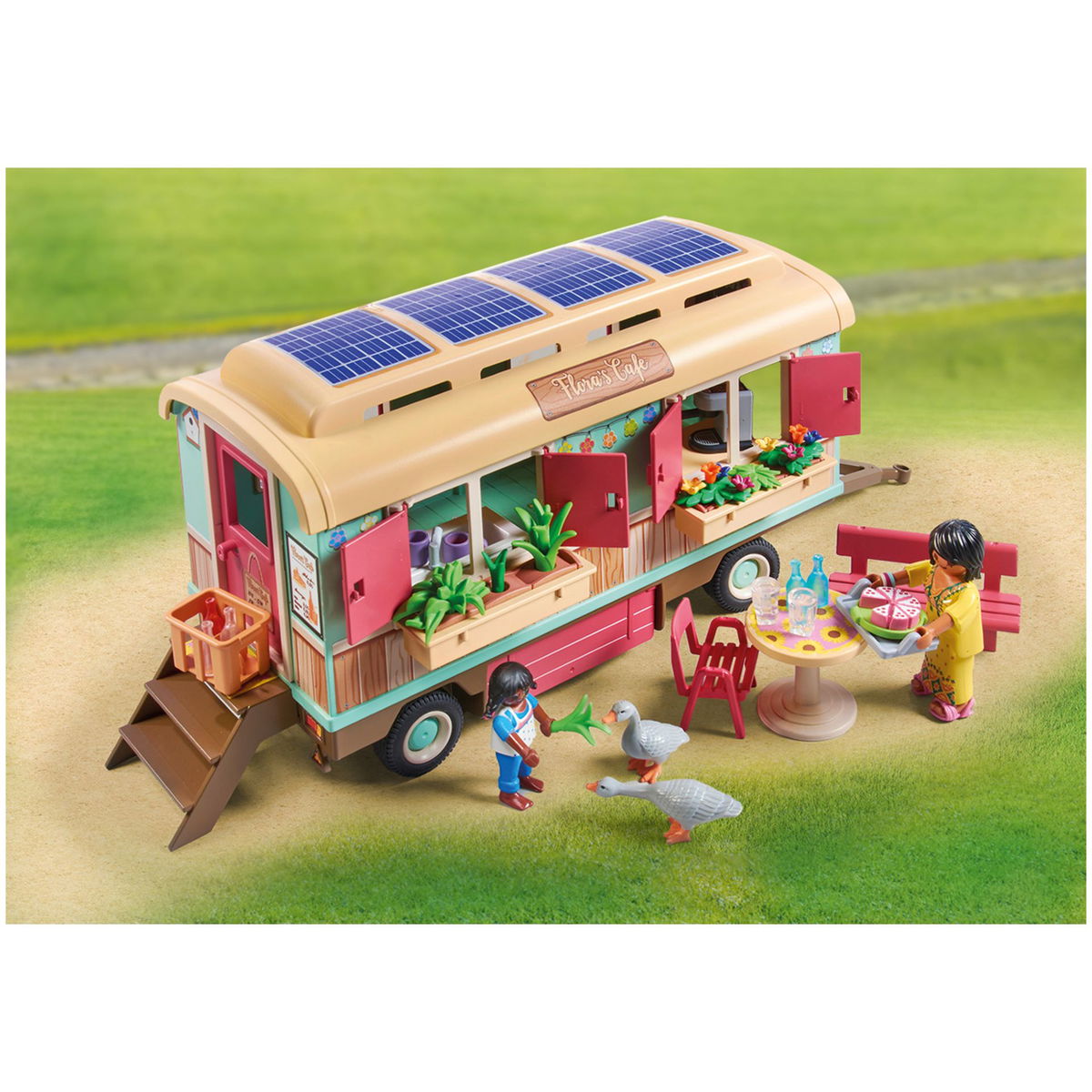 playmobil 移動式カフェテリア？トレーラーハウス？ 3728 PLAYMOBIL Cosy Trailer Cafe – Buy at 4mybaby Now
