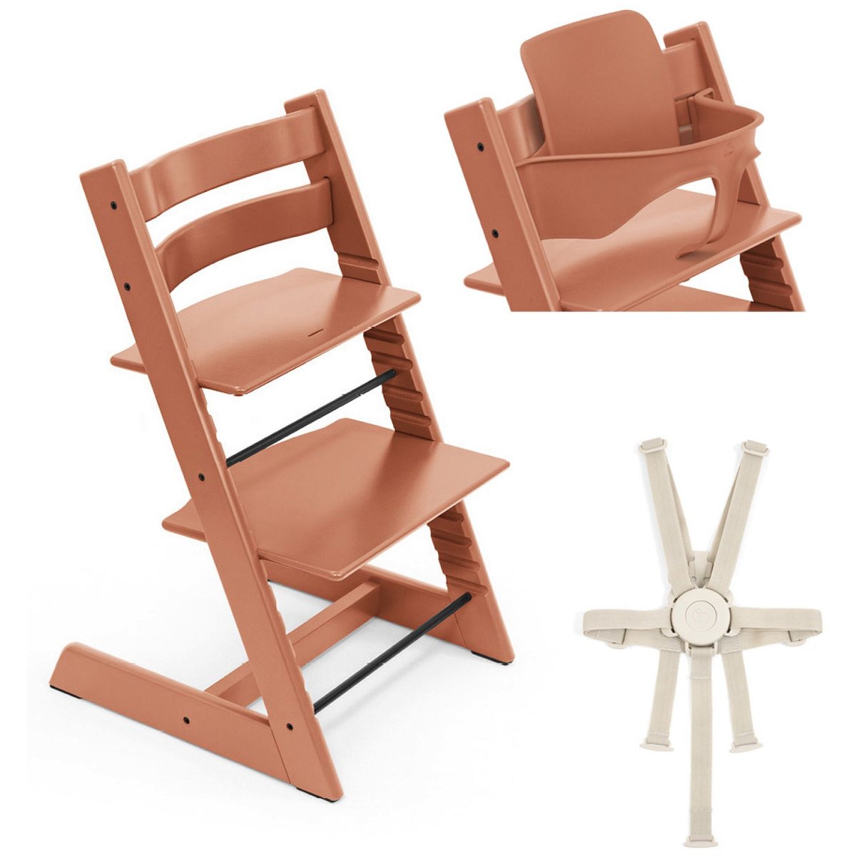 STOKKE Tripp Trapp high chair with baby set and harness - perfect 