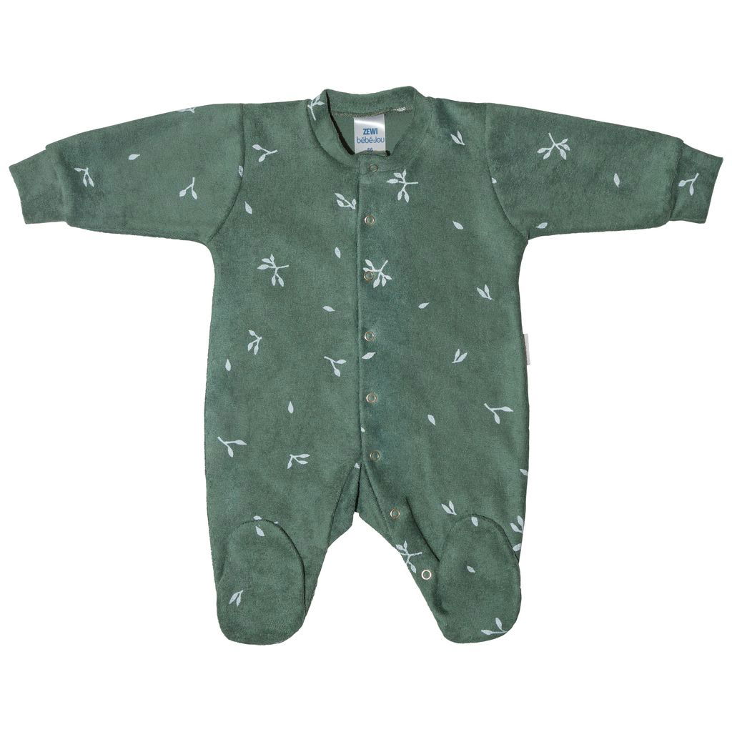 Product Image for Zewi Kombi Strampler Frottee green botanic Grösse 80