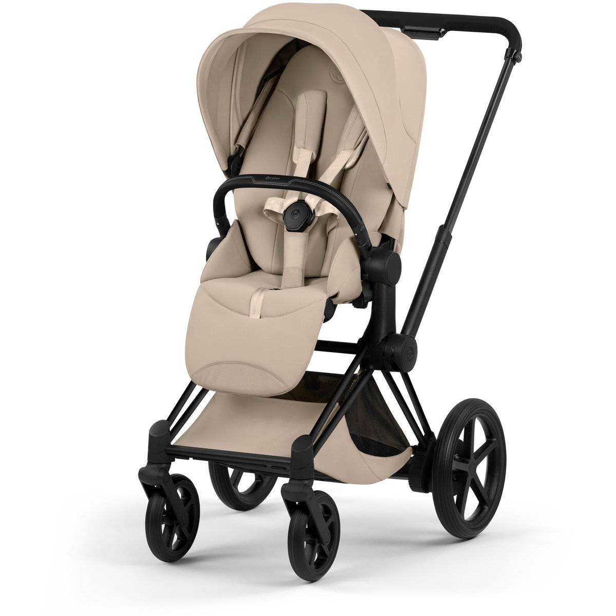 Product Image for CYBEX ePriam Style matt black cozy beige beige for 2 children with 4 wheels