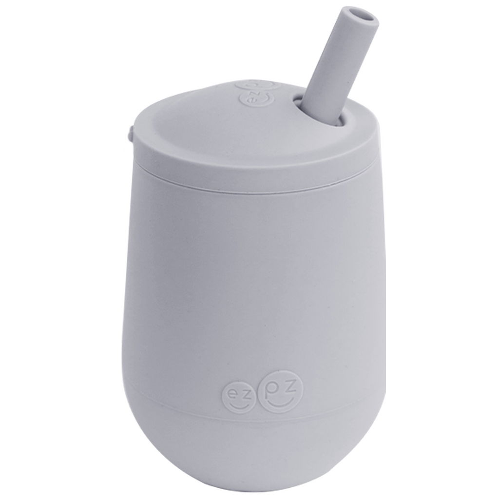 Product Image for ezpz Mini gobelet avec paille et couvercle pewter