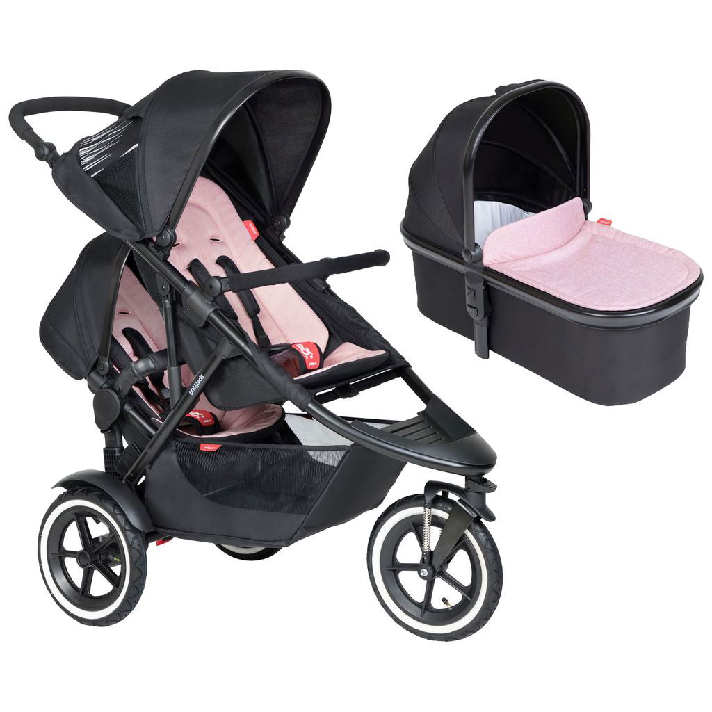 Phil and teds double with carrycot sale