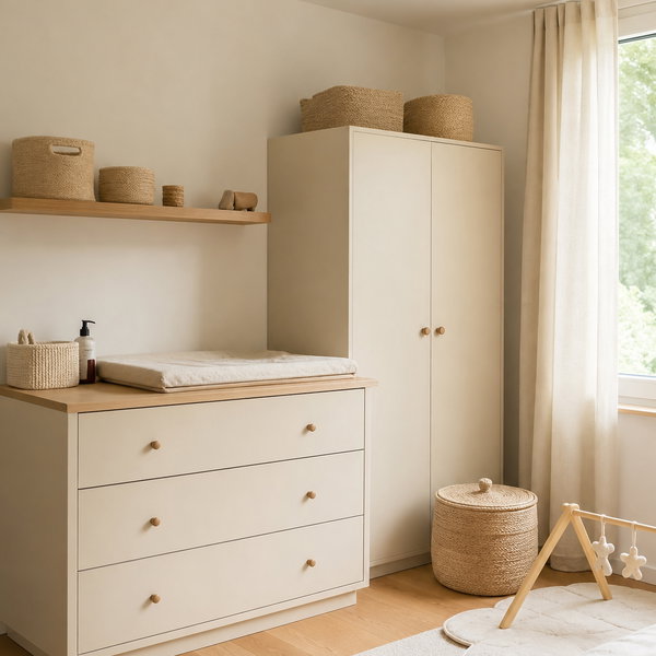 Wickelkommode, Schrank und Ordnung fürs Baby
