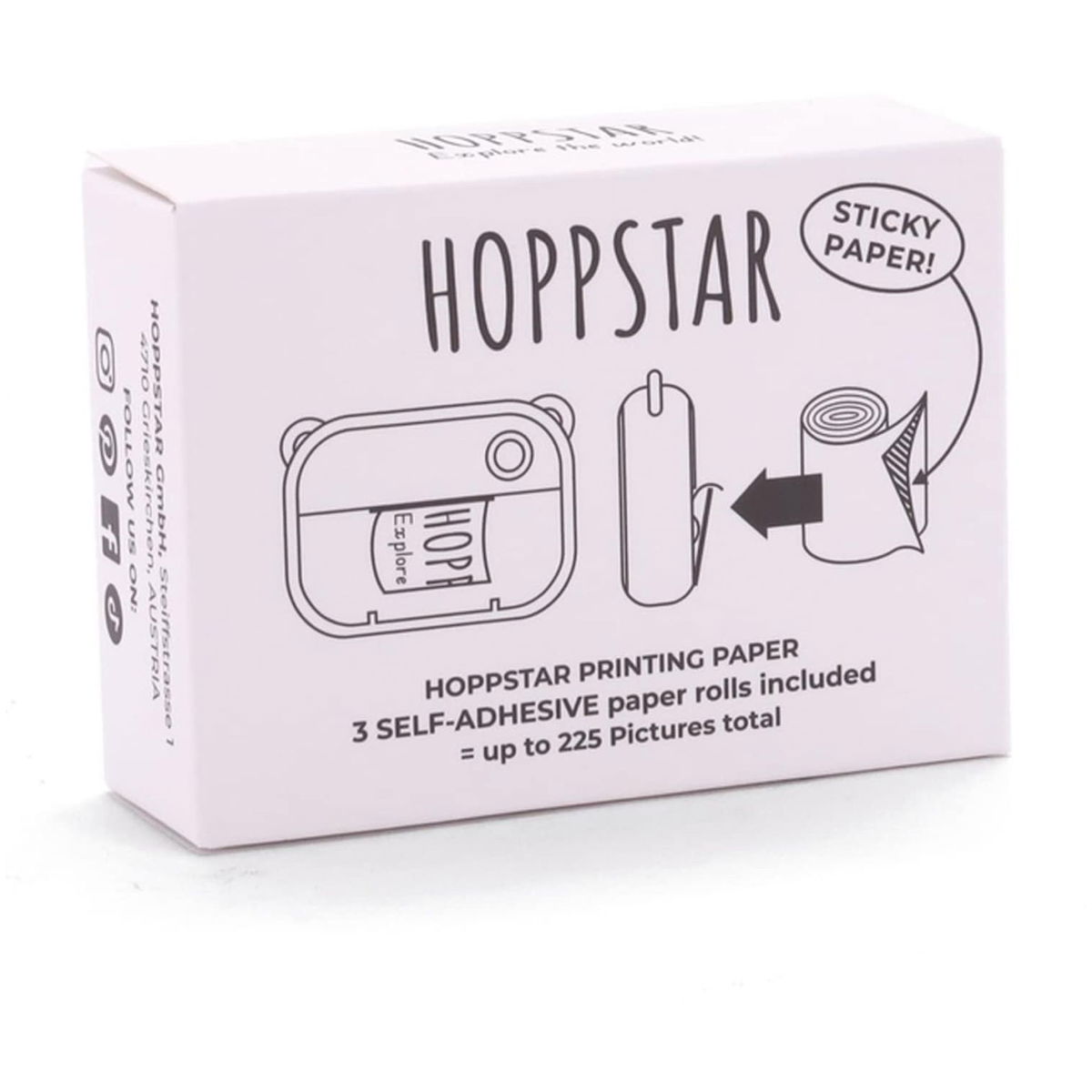Product Image for HOPPSTAR Papierrollen selbstklebend 3er Nachfüllpack Alter ab 5 J