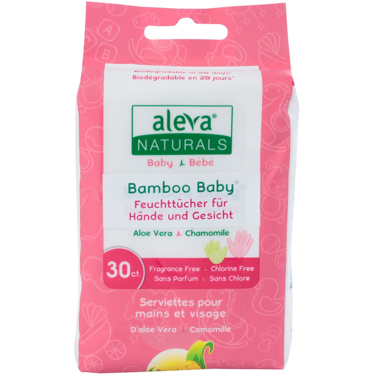 aleva NATURALS Bambus Feuchttuecher Haende & Gesicht 4mybaby