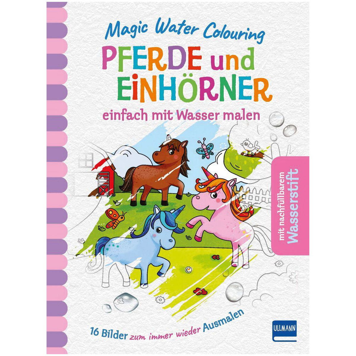 Magisches Wasser-Malbuch - Wiederverwendbares Kleckerfreies Malbuch fü