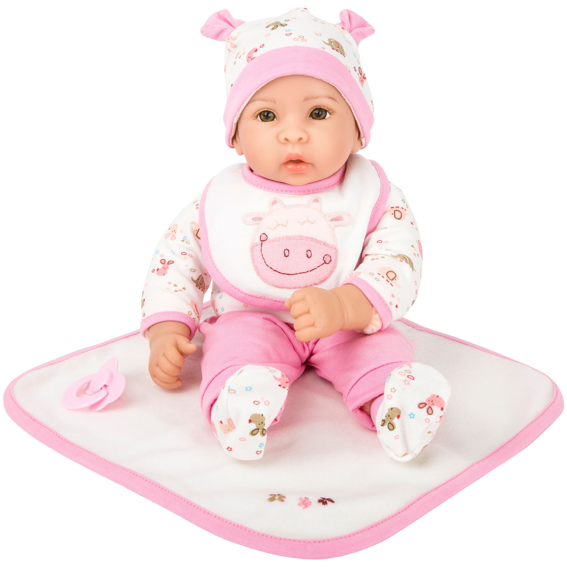 BABY Born Anna 36 Cm, Bambola Con Corpo Morbido In Tessuto, Occhi Dormienti, Tutina Beige E Biberon, 1+ Anni