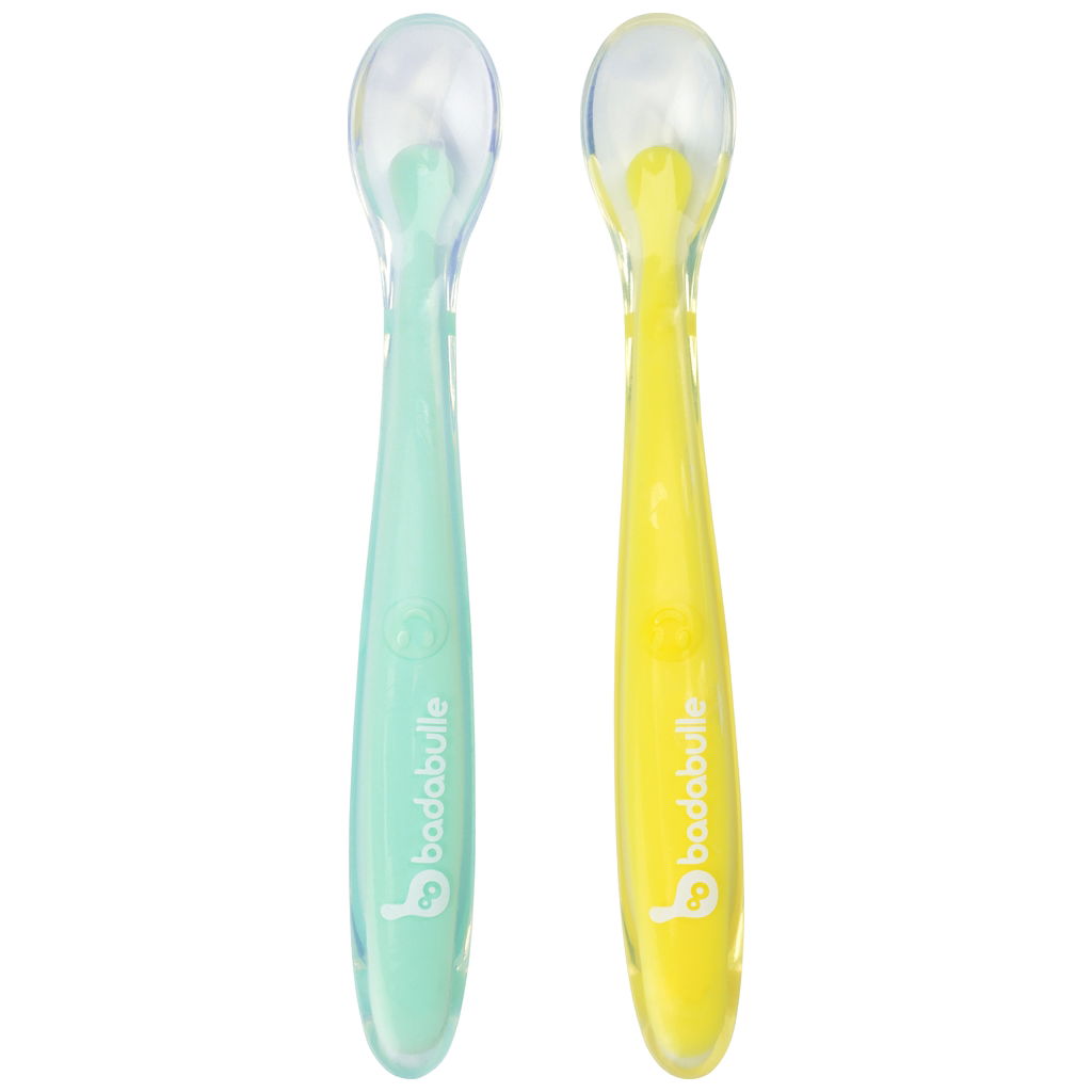 badabulle Cuillère en silicone, set de 2