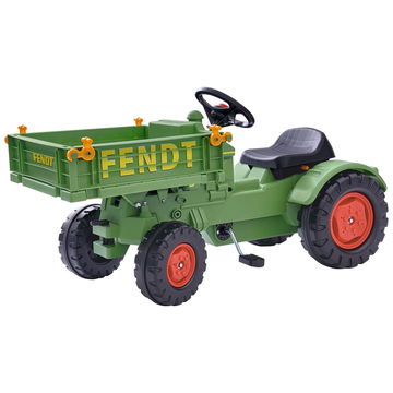 BIG 800056568 - Jim Dumper Pedal Tractor, Dump Truck, from 3 Years, Yellow, Three-spoke Handlebar, Mechanical Horn