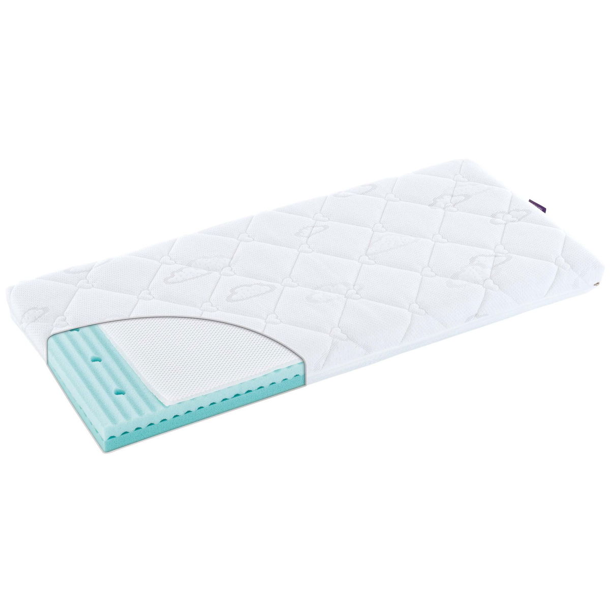 Ergonomische Matratzenauflage mit atmungsaktivem Schaumkern