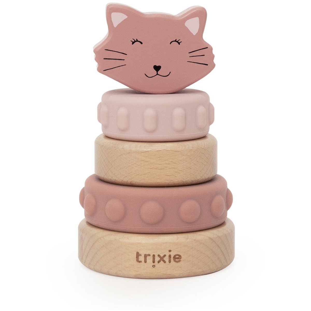 Product Image for trixie Torre impilabile in legno e silicone mrs. cat