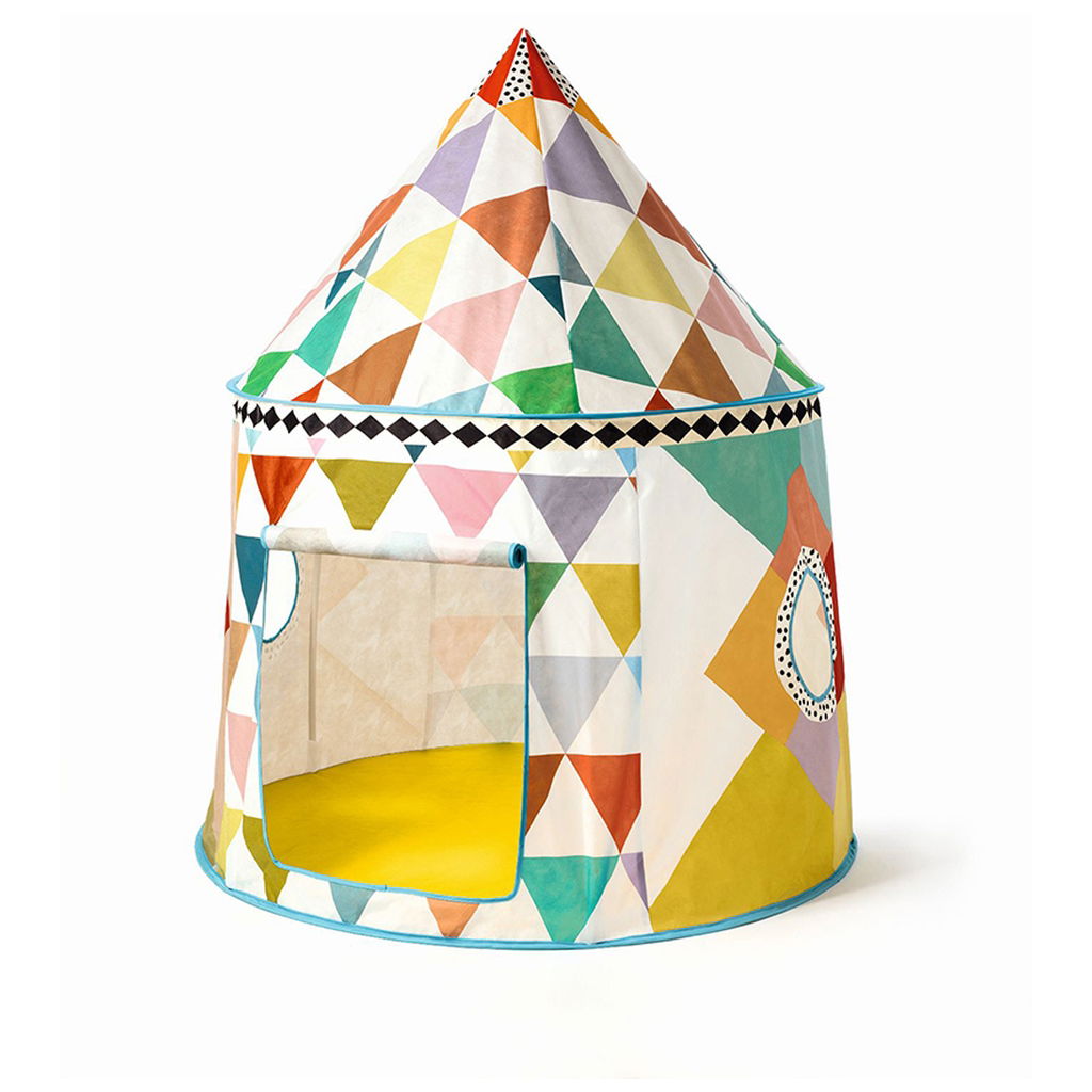 Tenda Da Gioco Per Bambini RELAX4LIFE - Per Fino A 3 Bambini, Con Luci A LED 4m, Bandierine, Finestre, Rosa