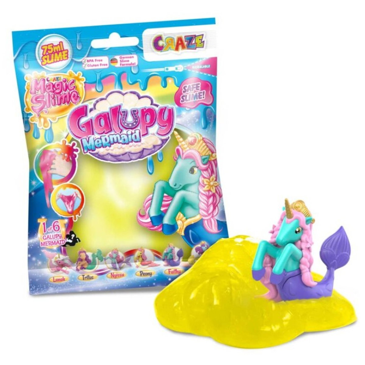 Product Image for CRAZE Magic Slime Galupy Mermaid in Pouch age from 3 y