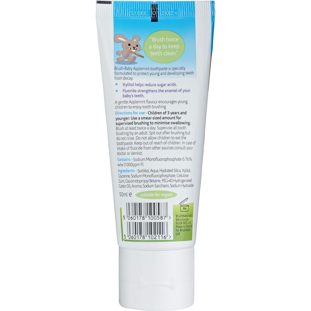 Brush-Baby Toddler Toothpaste Apple Mint: Dental Care for the