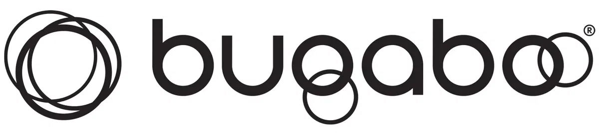 bugaboo Schriftzug mit Kreiselementen in Schwarz