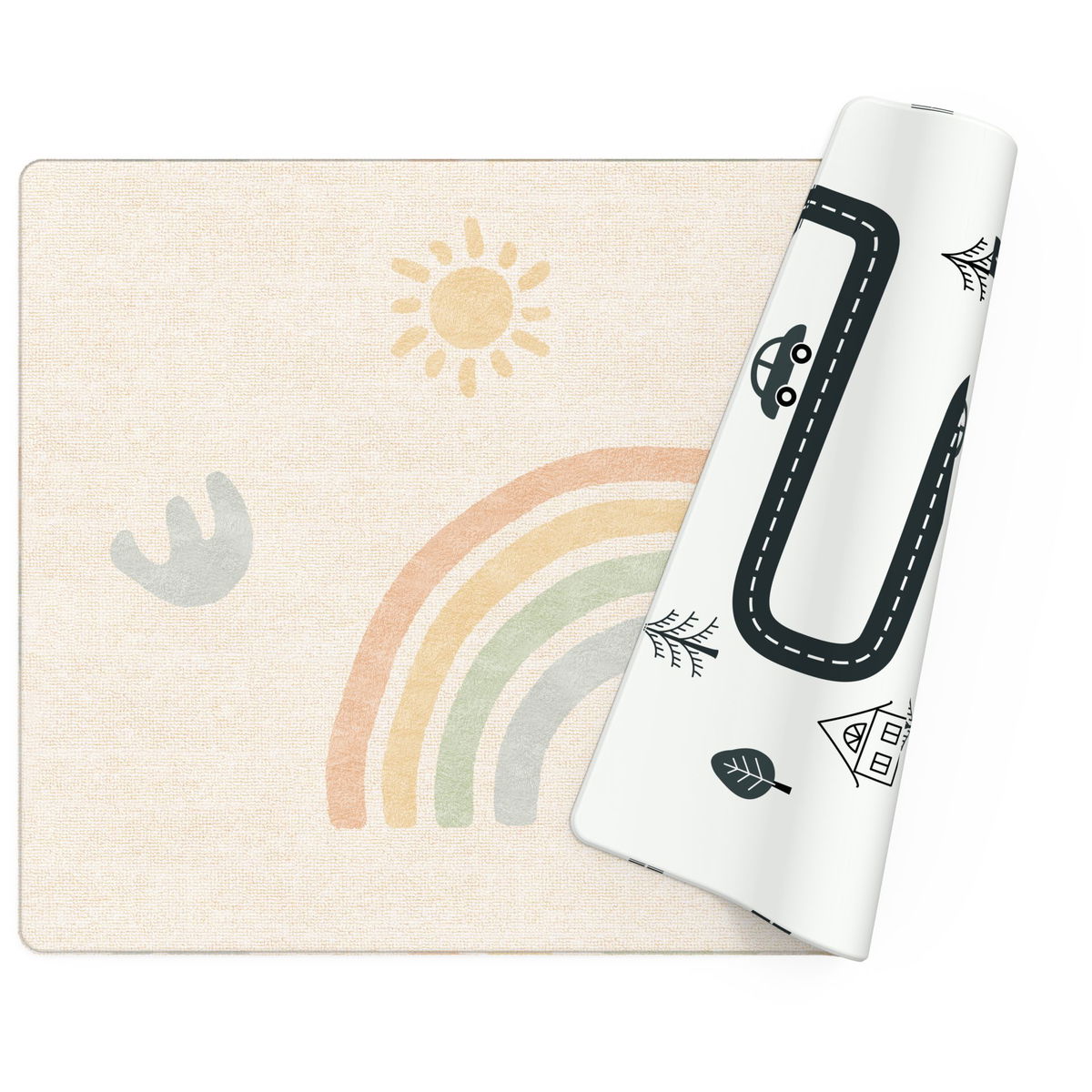 Gutsbox Tapis de Jeu pour Bébé Enfant Tapis d'Éveil XPE Tapis Pliable Double Face Imperméable