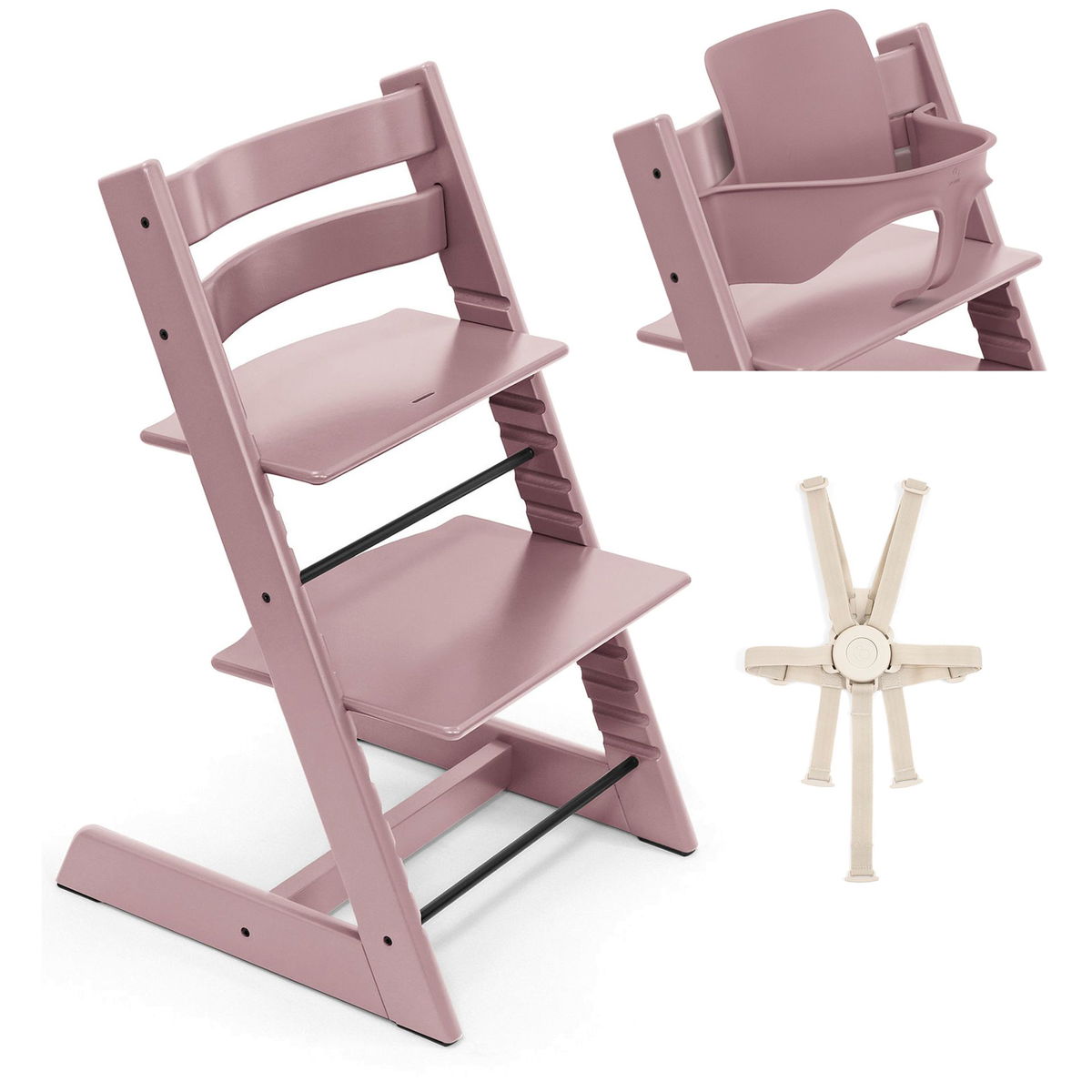 STOKKE Tripp Trapp high chair with baby set and harness