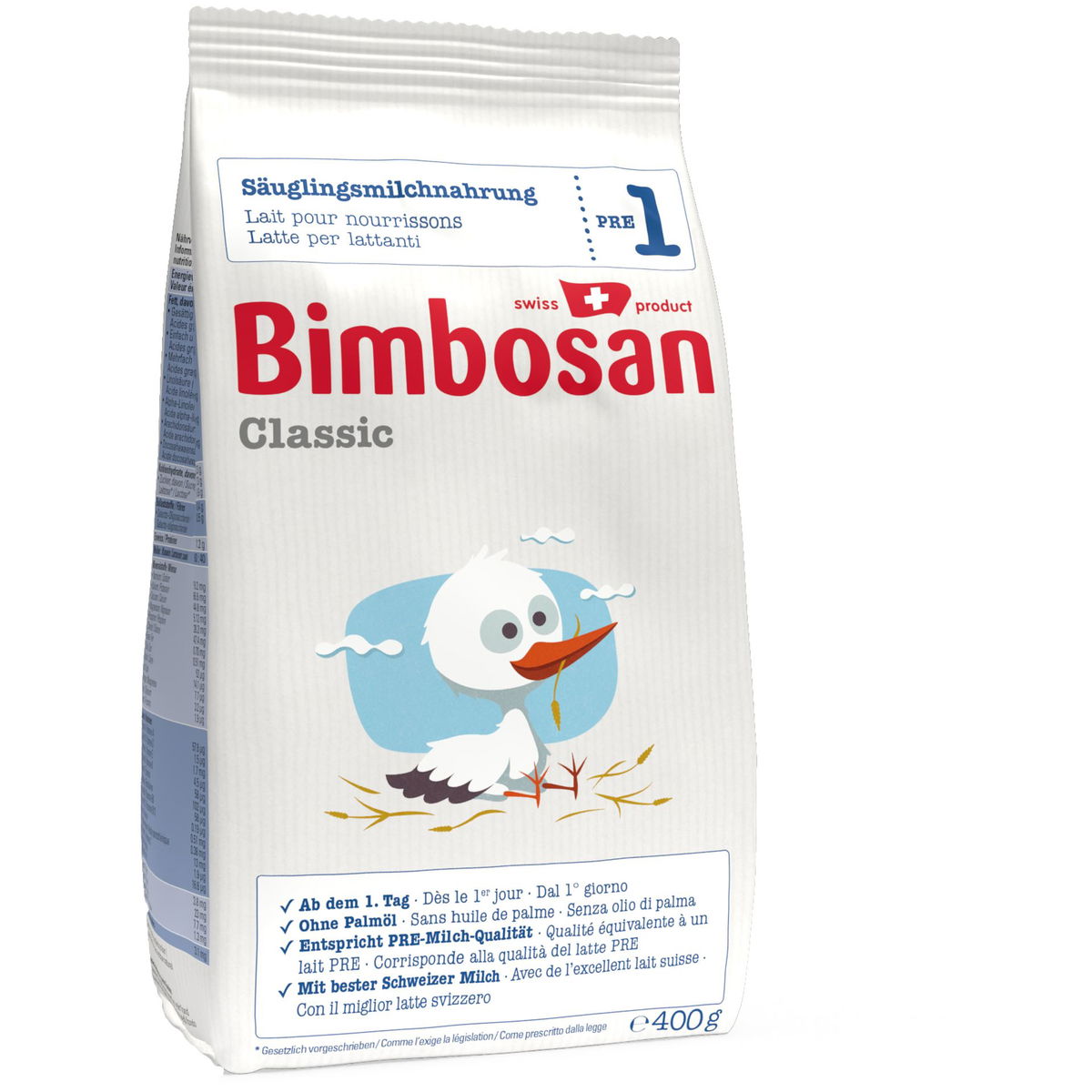 Product Image for Bimbosan Classic 1 Säuglingsmilch Packungsgrösse Nachfüllbeutel