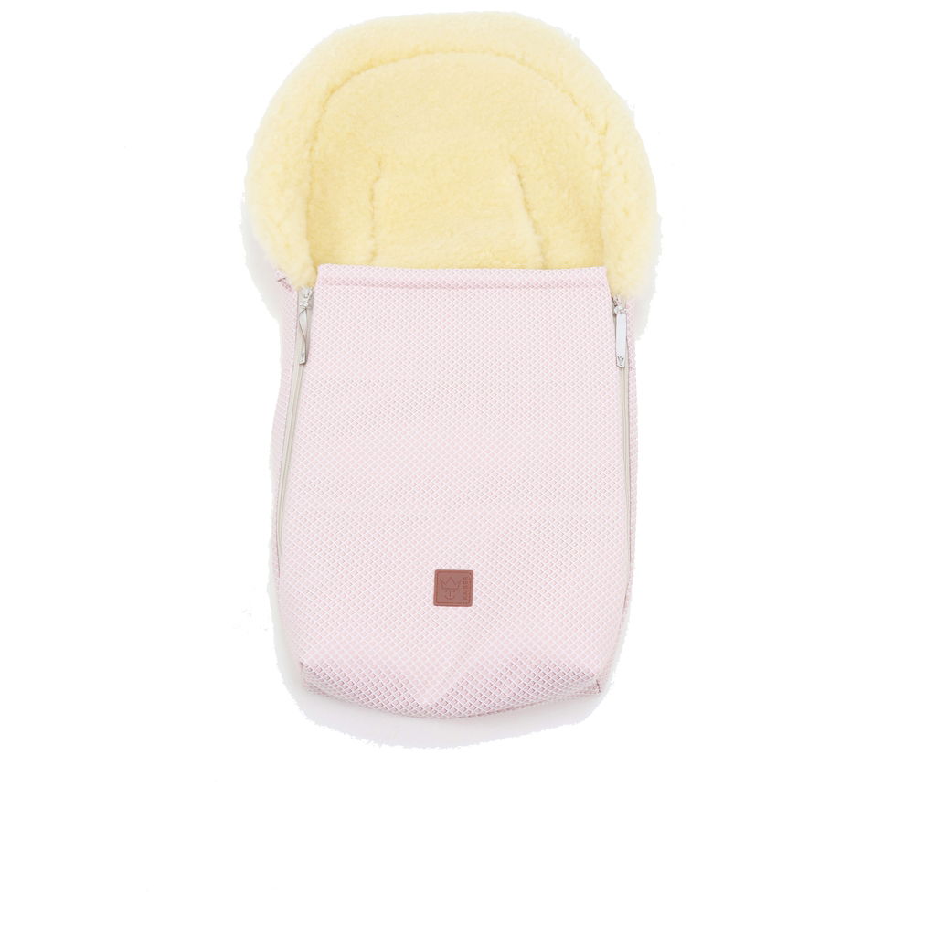 Product Image for Kaiser Babyschalen Fusssack Lammfell Emma rose waffle