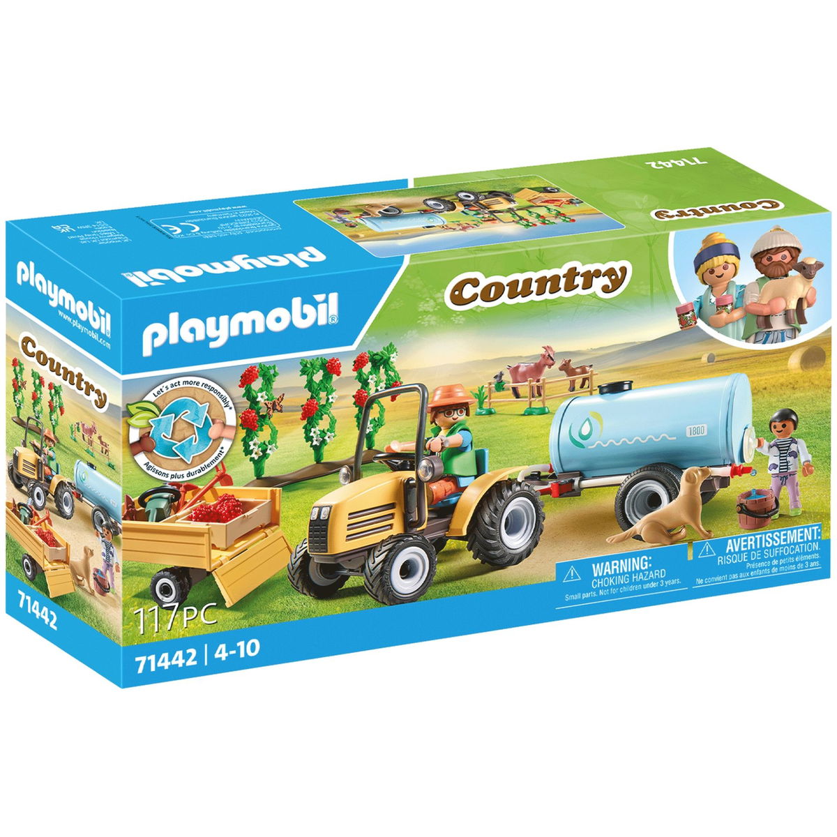PLAYMOBIL Buy Country 71442 Tractor with trailer and water tank