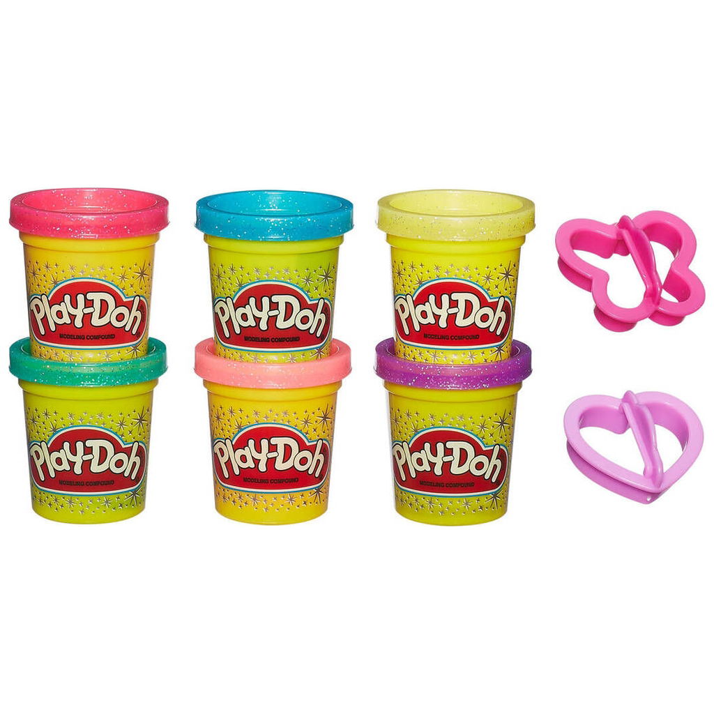 Play-Doh Glitter dough: Fun and creativity for children!