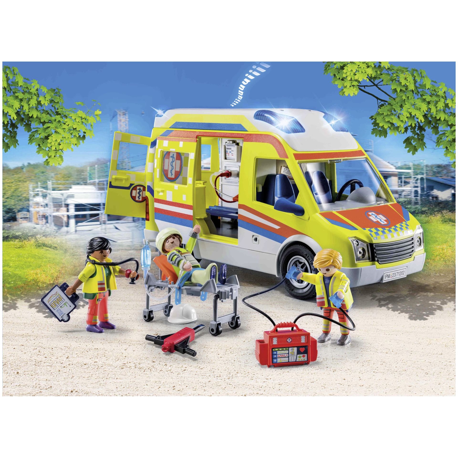 PLAYMOBIL City Life 71202 Rettungswagen - Licht & Sound | Top Qualität