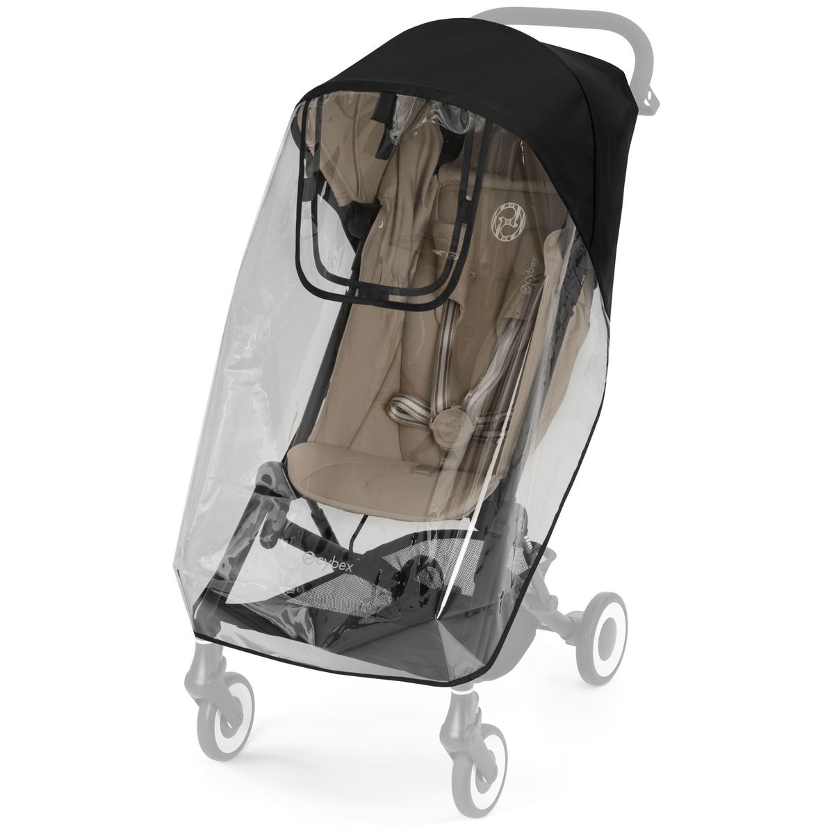 Buggy mit transparentem Regenschutz und Sichtfenster