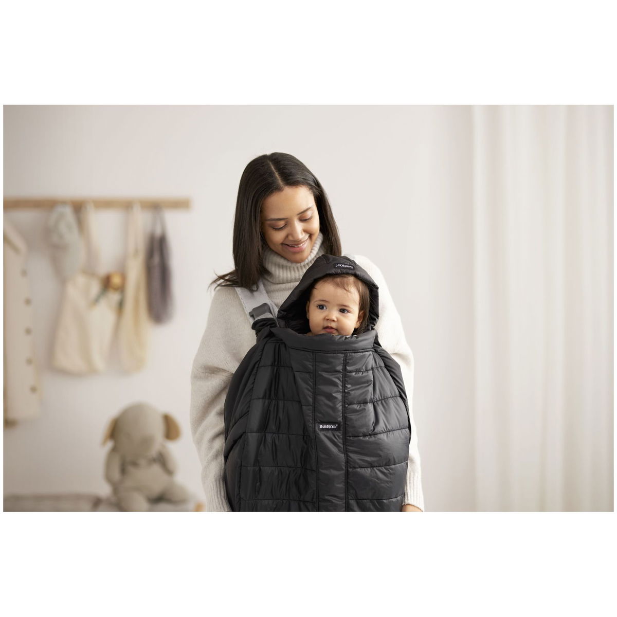 BabyBjörn Copertina Per Marsupio - Nero - Impermeabile E Con Cappuccio Removibile - Foto 11