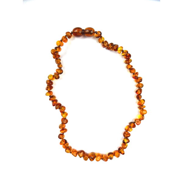 bisal collana d'ambra barocca cognac