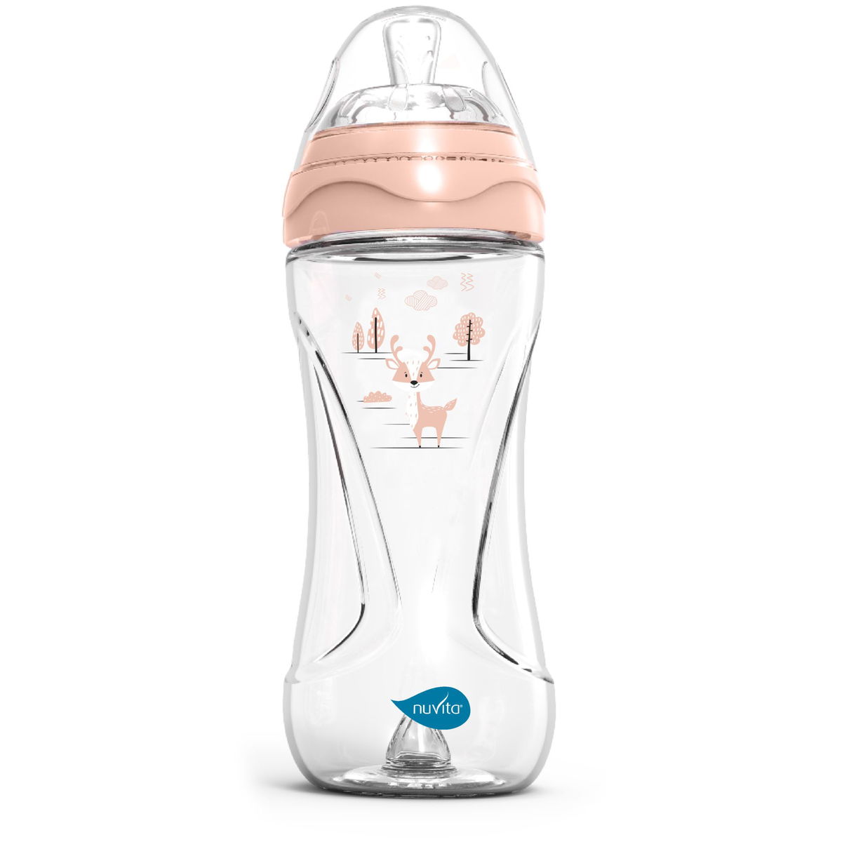 Product Image for nuvita Materno Feel Anti Colic Baby Bottle english rose Size 330ml