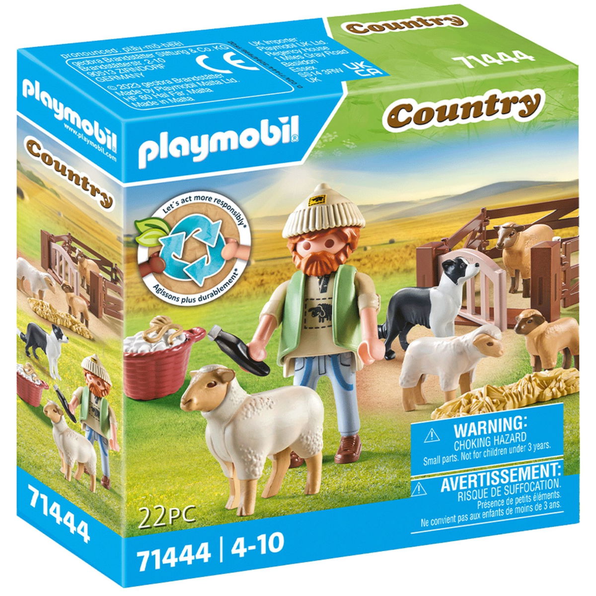 PLAYMOBIL Country 71444 Young shepherd with sheep 4mybaby