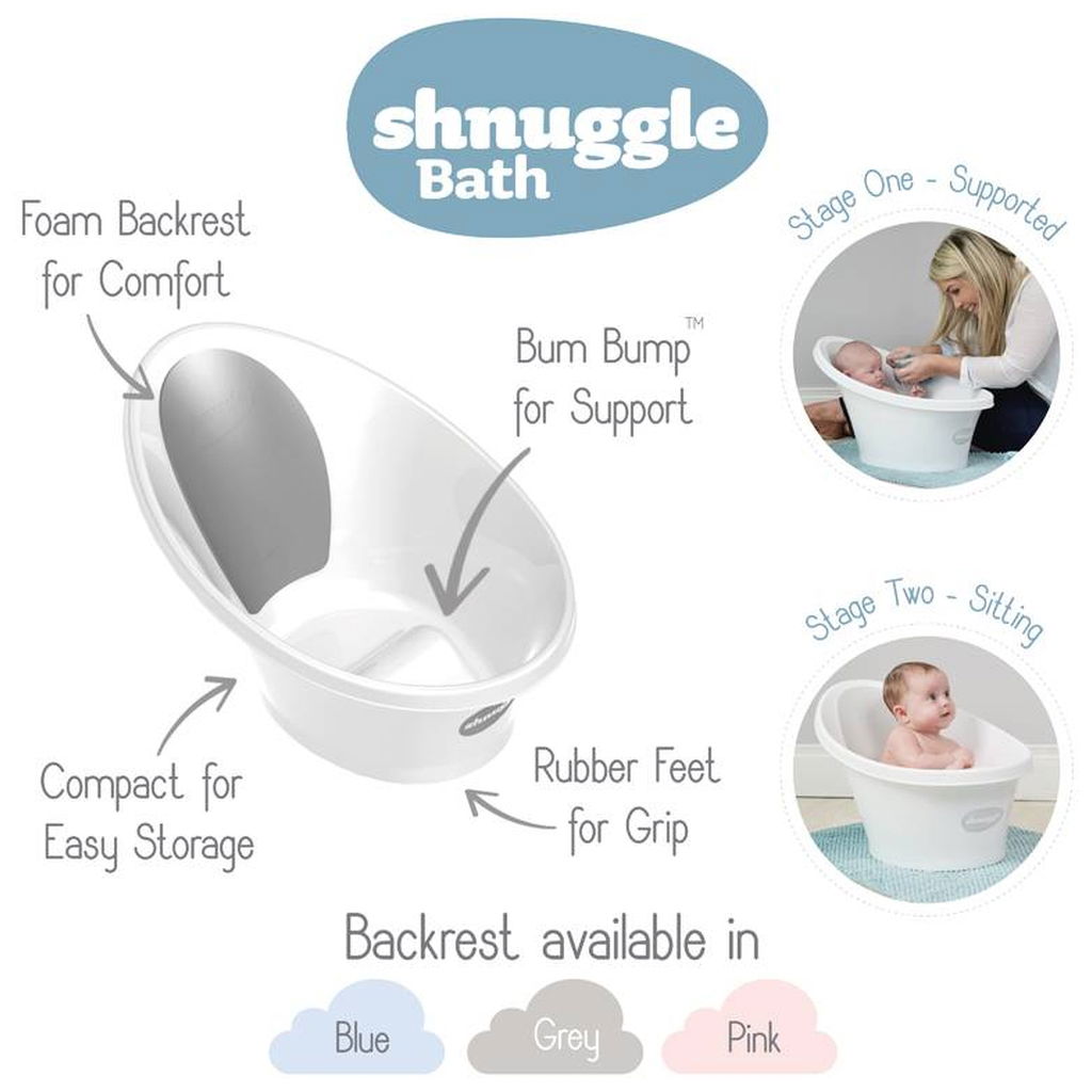 Shnuggle bathtub: Practical and safe for relaxed baby bathing