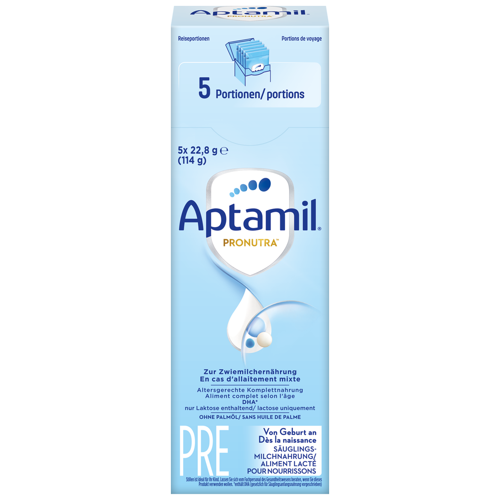Product Image for Aptamil Pronutra Pre Infant Milk Package size 5x22.8g