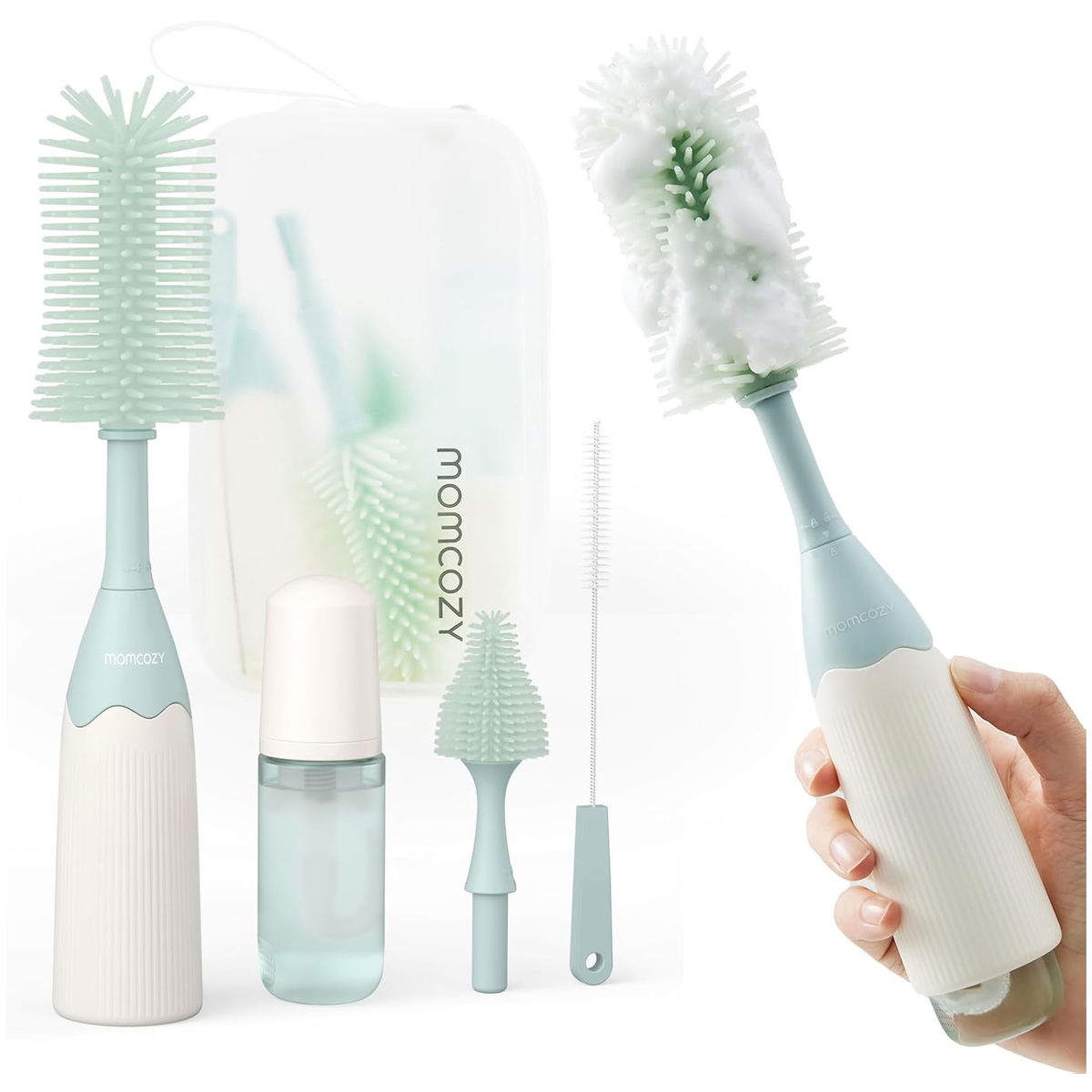 Product Image for Momcozy Flaschenbürstenset Push Press grün