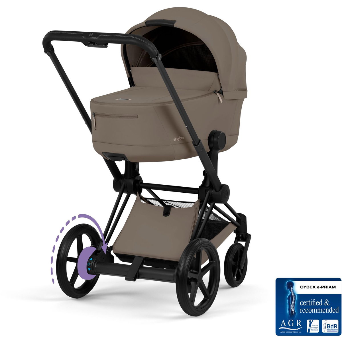 CYBEX e-Priam Matt Black Comfort | Electric Premium Stroller | 4mybaby
